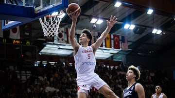 Lucas Langarita en la final del Mundial Sub-19 ante Francia.
