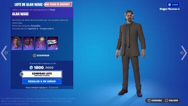 Alan Wake llega con su nueva skin a Fortnite para celebrar el lanzamiento de Alan Wake 2 en Epic Games Store