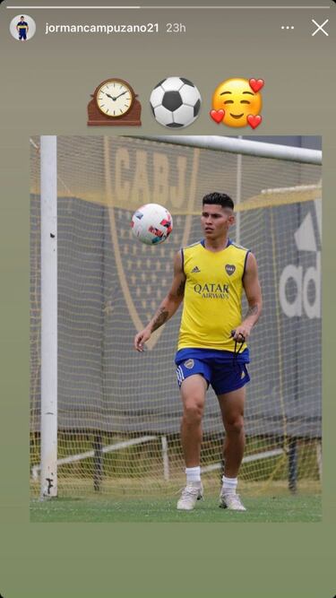 Jorman Campuzano regresa a entrenamientos con Boca