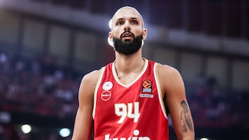 Evan Fournier durante el partido de la sexta jornada de Euroliga frente al Madrid.