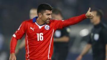 Pizarro con la camiseta de la Roja en la Copa Am&eacute;rica.