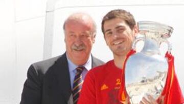 Vicente del Bosque e Iker Casillas.