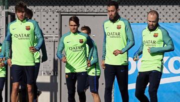 Entrenamiento del Barcelona.