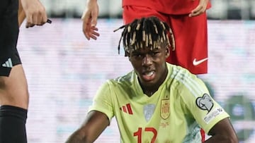 Nico Williams, lesionado con la Selección.