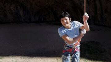 La estadounidense, Ashima Shiraishi de 14 años, es una de las más fuertes escaladoras de todos los tiempos.