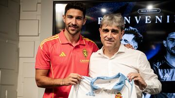 11/07/2025. Presentacion de Tachi como nuevos jugadores Del Real Zaragoza. Txema Indias