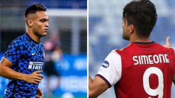 Simeone y Lautaro: las dos caras