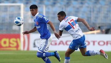 Futbol, Universidad Catolica vs Universidad de Chile.
Cuartos de final de la Copa Chile 2022.
El jugador de Universidad de Chile Dario Osorio es fotografiado durante el partido de vuelta de los cuartos de final de la Copa Chile contra Universidad Catolica disputado en el estadio El Teniente de Rancagua, Chile.
13/10/2022
Jorge Loyola/Photosport
Football, Universidad Catolica vs Universidad de Chile.
2022 Copa Chile Championship quarterfinals.
Universidad de Chile's player Dario Osorio is pictured during the quarterfinals second leg match of the Copa Chile Championship against Universidad Catolica held at the El Teniente Stadium in Rancagua, Chile.
13/10/2022
Jorge Loyola/Photosport