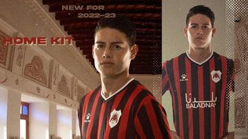 James Rodríguez, imagen de la nueva camiseta de Al Rayyan.