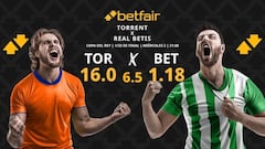 Torrent CF vs. Real Betis: horario, dónde ver, pronósticos y estadísticas