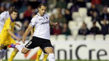 Roberto Soldado durante el partido de Liga de Campeones contra el BATE Borisov el 7 de noviembre.