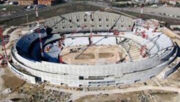 Así están ahora las obras del nuevo estadio del Atlético.