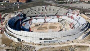 As&iacute; est&aacute;n ahora las obras del nuevo estadio del Atl&eacute;tico.