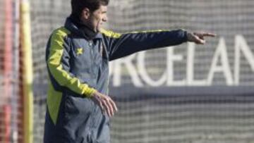 Marcelino, durante un entrenamiento.