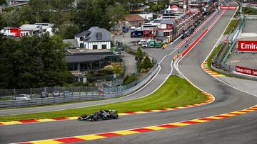 HAMILTON Lewis (gbr), Mercedes AMG F1 GP W11 Hybrid EQ Power+, action during the Formula 1 Rolex Belgian Grand Prix 2020, from August 28 to 30, 2020 on the Circuit de Spa-Francorchamps, in Stavelot, near Li&egrave;ge, Belgium - Photo Florent Gooden / DPPI
 FLORENT GOODEN / DPPI Media / AFP7 
 28/08/2020 ONLY FOR USE IN SPAIN