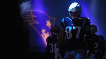 FOXBOROUGH, MA - DECEMBER 23: Rob Gronkowski #87 of the New England Patriots walks through the tunnel prior to the game against the Buffalo Bills at Gillette Stadium on December 23, 2018 in Foxborough, Massachusetts.   Maddie Meyer/Getty Images/AFP
 == FO