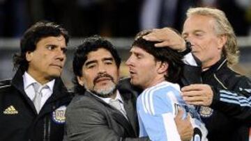 <b>SUDÁFRICA 2010.</b> Maradona fue el seleccionador de Argentina en el Mundial 2010.
