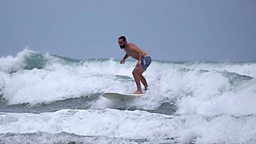 Dani Carvajal, jugador del Real Madrid, haciendo este verano. 