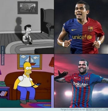 Los memes más divertidos de la vuelta de Dani Alves, Xavi... al Barça