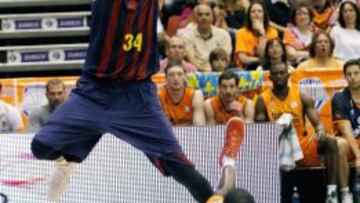 Bostjan Nachbar, durante el segundo partido de las semifinales.