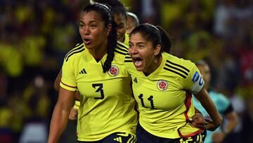 Catalina Usme en un partido de la Selección Colombia Femenina.