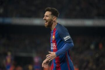 4-1. Messi celebró el cuarto gol.