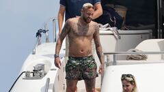 Soccerplayer Neymar on holidays in Ibiza, on Monday 02 August 2021