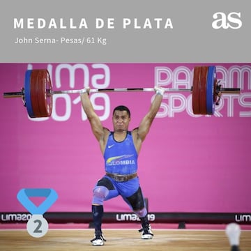 John Serna ganó la medalla de plata en los 61 kg