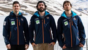 Lucas Eguibar, Regino Hern&aacute;ndez y Laro Herrero, en el Centro de Alto Rendimiento de Sierra Nevada.