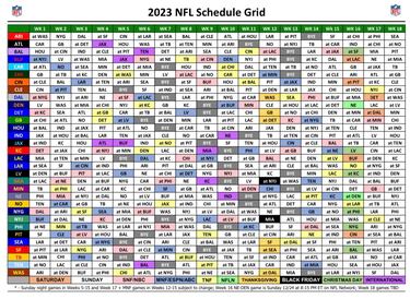2023 NFL regular season schedule: Monday Night Football, International games, playoff rematches