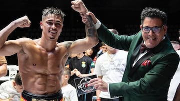 Samuel Molina tras proclamarse campeón de España en un tercer peso.