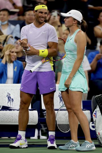 Iga Swiatek y Rafael Nadal.