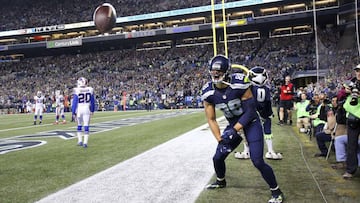 SEATTLE, WA - NOVEMBER 07: Tight end Jimmy Graham #88 of the Seattle Seahawks celebrates after scoring against the Buffalo Bills at CenturyLink Field on November 7, 2016 in Seattle, Washington.   Otto Greule Jr/Getty Images/AFP
 == FOR NEWSPAPERS, INTERNET, TELCOS &amp; TELEVISION USE ONLY ==