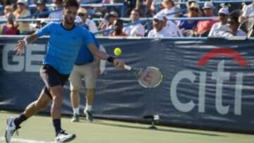 Feliciano L&oacute;pez, en el partido ante Lleyton Hewitt.