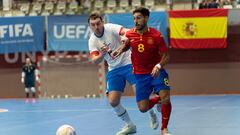 Imagen de un partido de la selección española de Fútbol Sala.