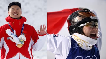 Un matrimonio chino domina los aerials olímpicos