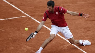 El serbio Novak Djokovic, este mi&eacute;rcoles en Roland Garros. 