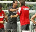 Demichelis completó su primer entrenamiento con el Atlético