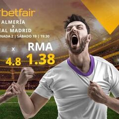 UD Almería vs. Real Madrid CF: horario, TV, estadísticas, clasificación y pronósticos LaLiga