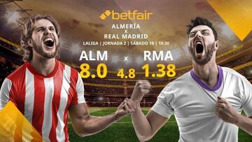 UD Almería vs. Real Madrid CF: horario, TV, estadísticas, clasificación y pronósticos LaLiga