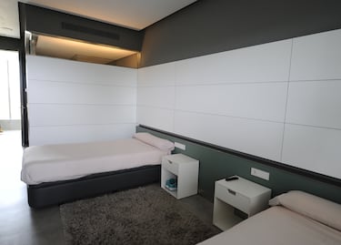 Interior de una habitación para la residencia de jóvenes.