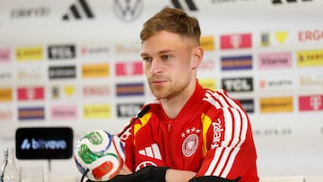 Soccer Football - International Friendly - Germany Press Conference - Herzogenaurach, Germany - March 24, 2026 Germany's Joshua Kimmich during the press conference REUTERS/Heiko Becker