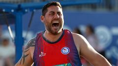 SANTIAGO, CHILE  NOV 23: Antonio Castro de Chile durante la  final de la  impulsion de bala F63 en el centro atletico Mario Recordon en el Parque Estadio Nacional el 23 de Noviembre en Santiago, Chile. / Antonio Castro of Chile during the final shot put F63 at the Mario Recordon athletic center at the Parque Estadio Nacional on November 23 in Santiago, Chile. (Foto de Javier Salvo/Santiago 2023 vía Photosport).