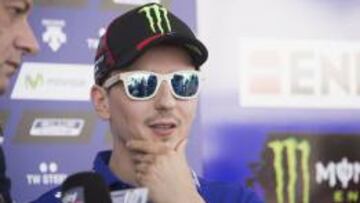 Jorge Lorenzo en el paddock de Austin.