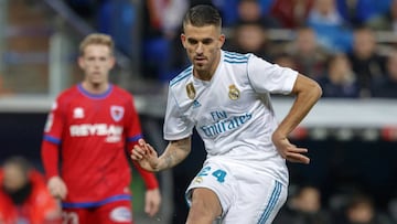 El centrocampista del Real Madrid, Dani Ceballos, durante un partido.