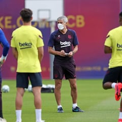 Setién: "Messi está perfecto"