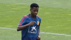 Barcelona teenage sensation Ansu Fati makes Spain U-21 debut