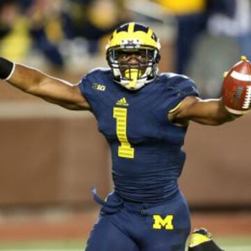 Devin Funchess con la universidad de Michigan.