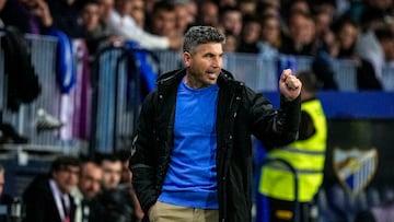 Funes, durante el Málaga-Valladolid.