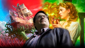 Brandon junto a Trenza del mar esmeralda